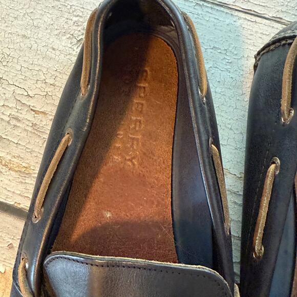 Sperry Top-Sider Loafers Men 13 Brown Leather Slip-On Boat Shoes Excellent - Picture 3 of 6